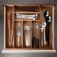 Poggenpohl Accessories - Drawer with cutlery inserts - nut tree